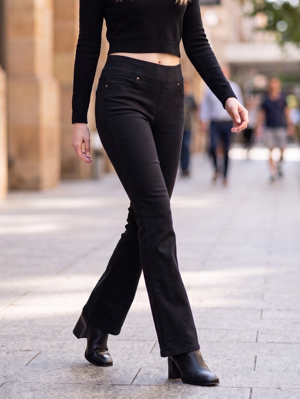 NEW Style & Co. Black Flare Jeans with Subtle Bootcut Penny